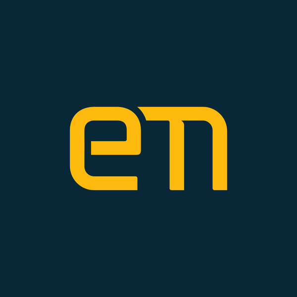 Connected logo with letters EM