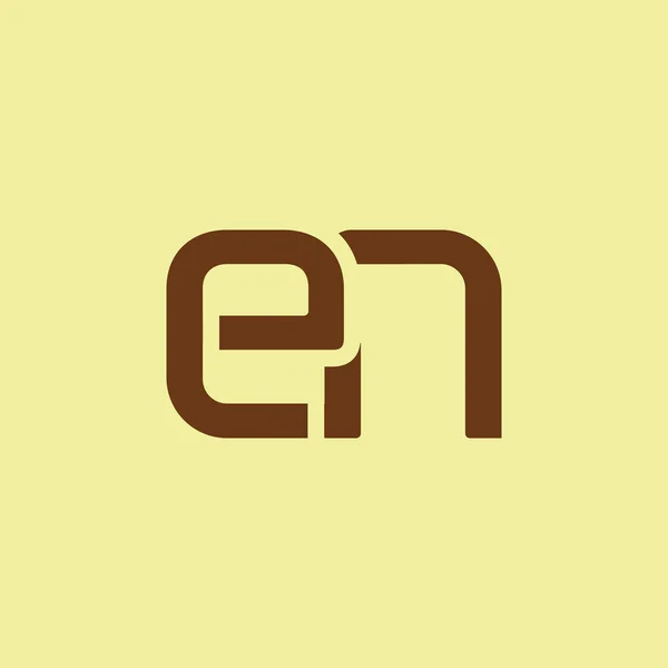 Připojené logo s písmeny En — Stockový vektor