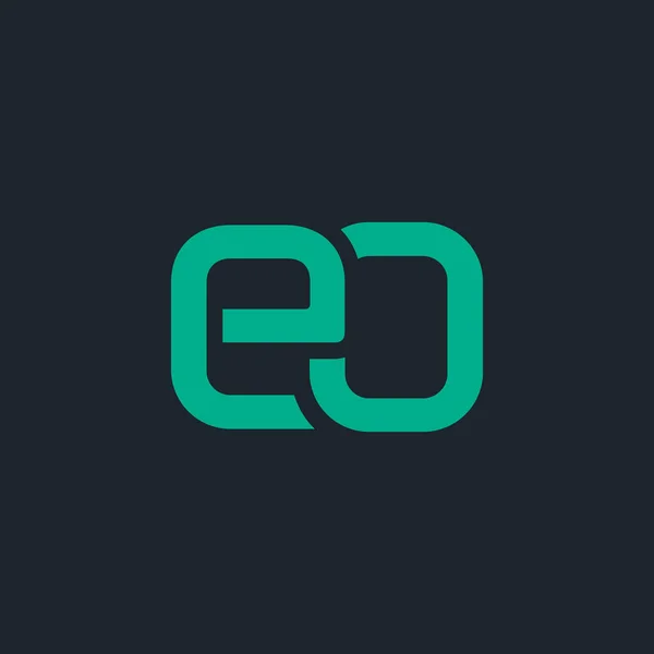 Verbonden logo met brieven Eo — Stockvector