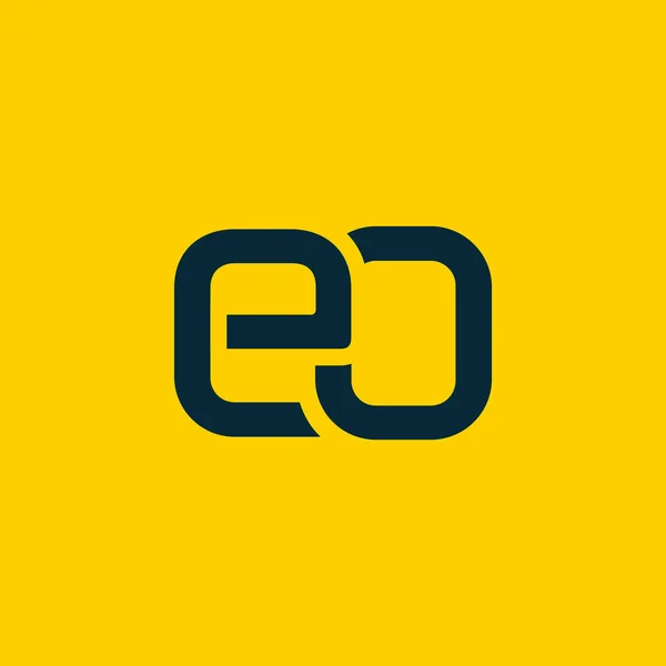 Verbonden logo met brieven Eo — Stockvector