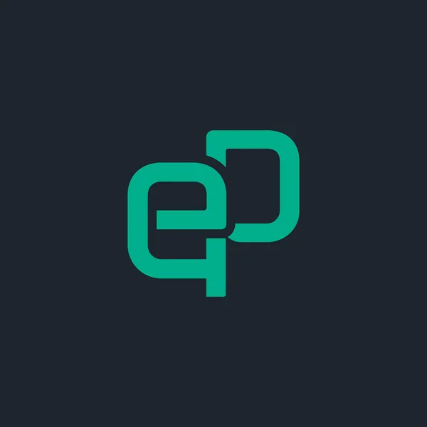 Verbonden logo met brieven Ep — Stockvector