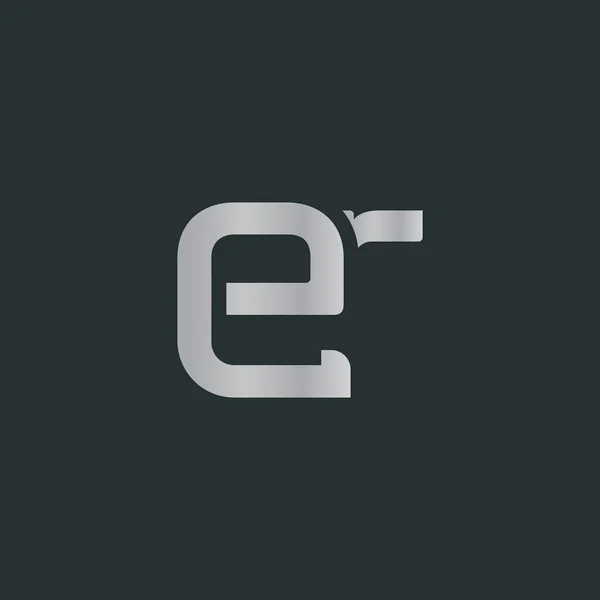Ansluten logotyp med bokstäver Er — Stock vektor