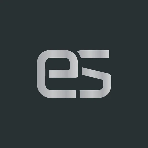 З'єднаний логотип з літерами ES — стоковий вектор
