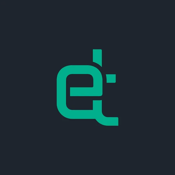 Logotipo conectado com letras ET — Vetor de Stock