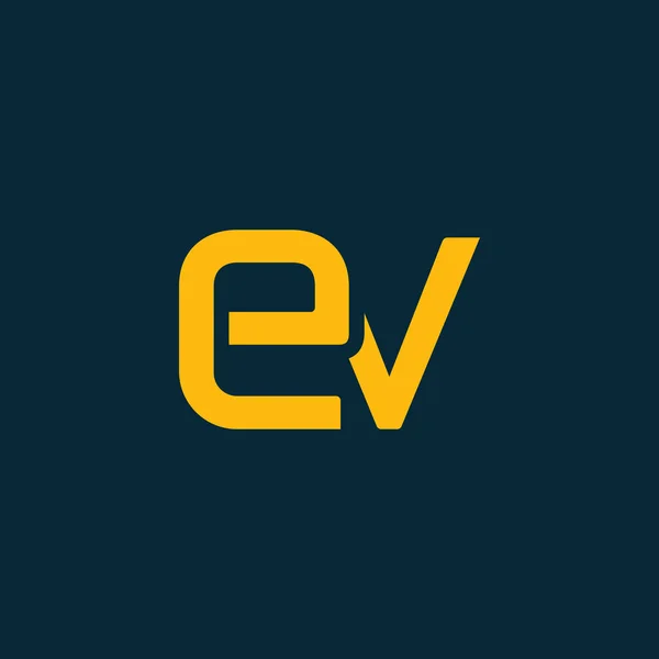 З'єднаний логотип з літерами EV — стоковий вектор