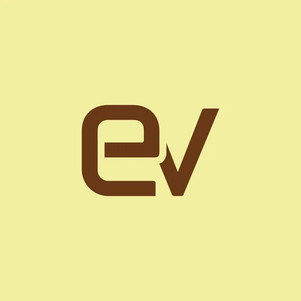 Logo connecté avec lettres EV — Image vectorielle