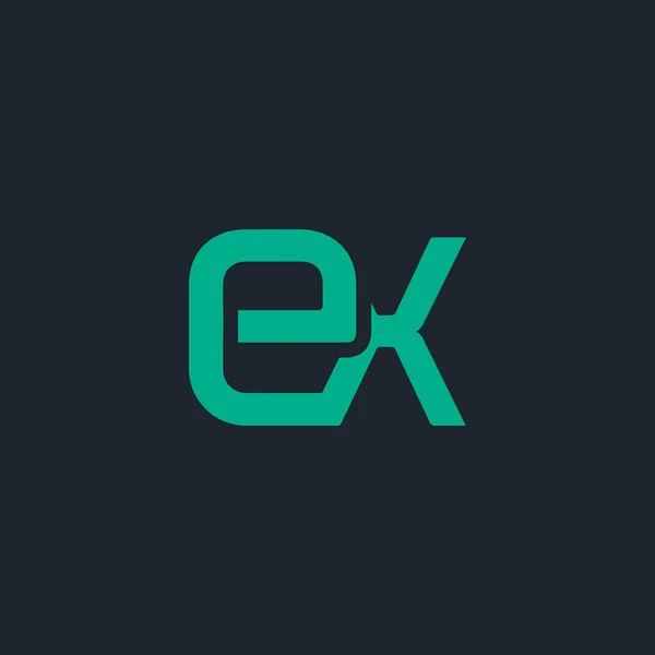 Připojené logo s písmeny Ex — Stockový vektor