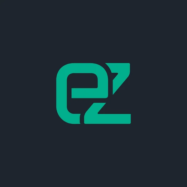 Logotipo conectado com letras EZ — Vetor de Stock