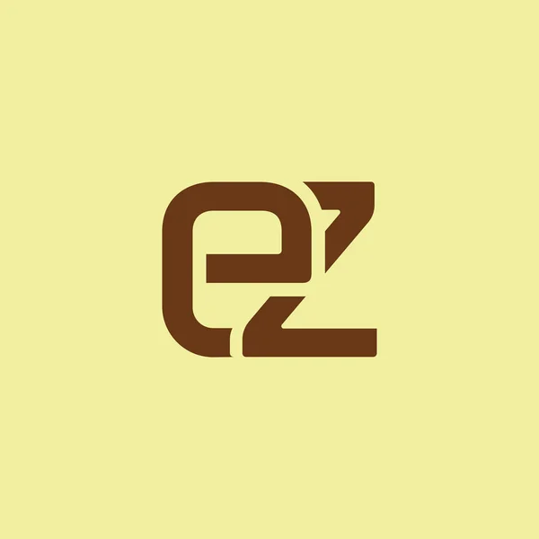Logotipo conectado com letras EZ — Vetor de Stock