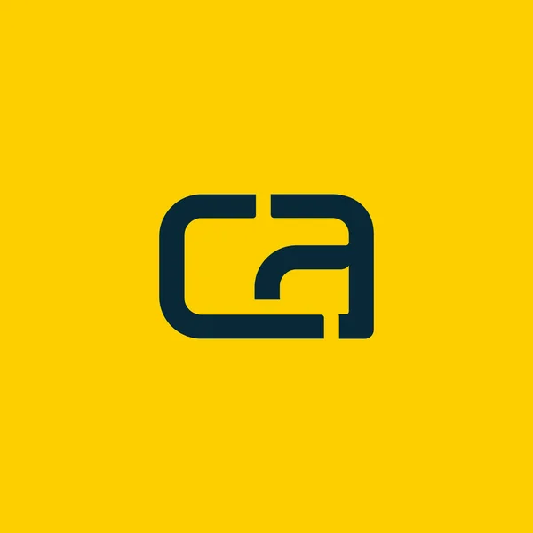 Verbonden logo met letters Ca — Stockvector