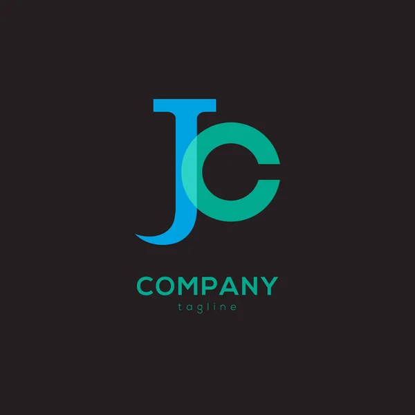 Συνδεδεμένοι λογότυπο με τα γράμματα Jc — Διανυσματικό Αρχείο