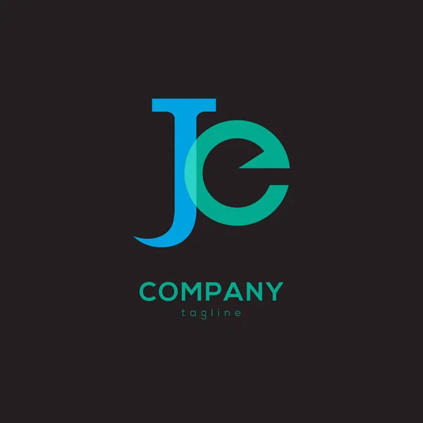 Συνδεδεμένοι λογότυπο με τα γράμματα Je — Διανυσματικό Αρχείο