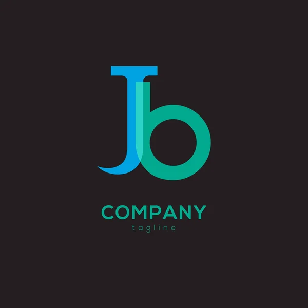 Συνδεδεμένοι λογότυπο με τα γράμματα Jb — Διανυσματικό Αρχείο