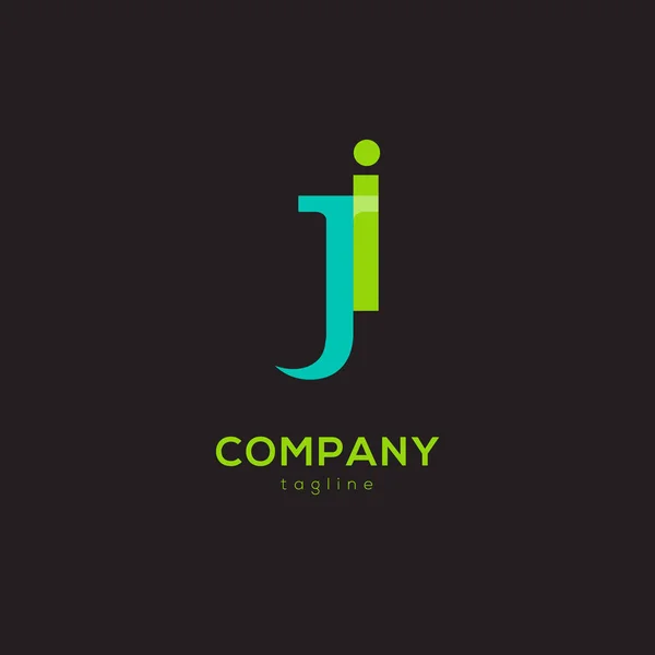 Συνδεδεμένοι λογότυπο με τα γράμματα Ji — Διανυσματικό Αρχείο