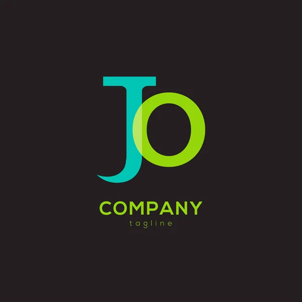 З'єднаний логотип з літерами JO — стоковий вектор