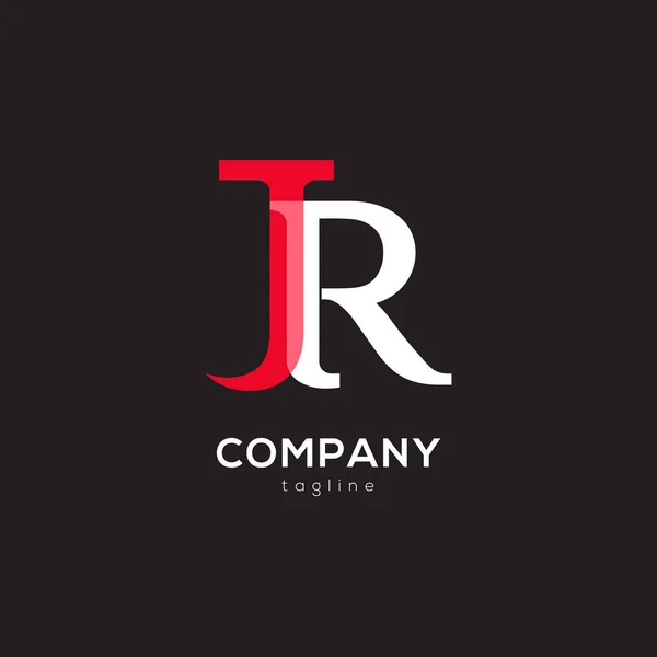 Συνδεδεμένοι λογότυπο με τα γράμματα Jr — Διανυσματικό Αρχείο