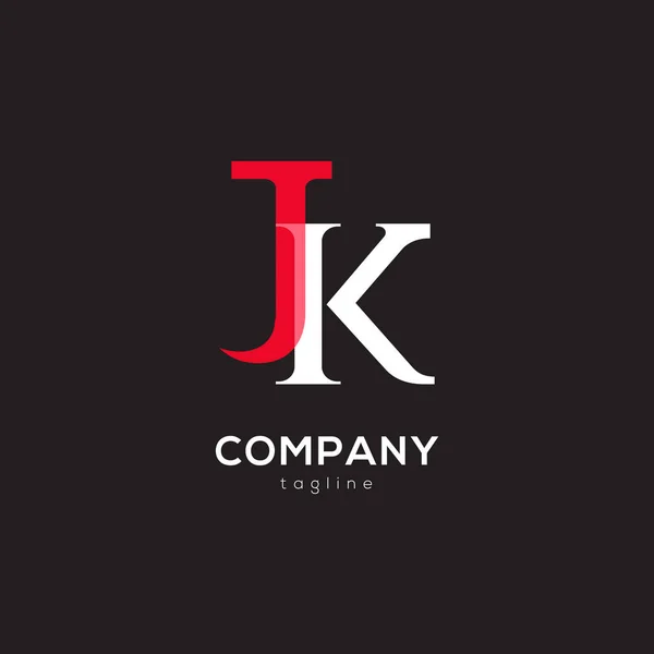 Συνδεδεμένοι λογότυπο με τα γράμματα Jk — Διανυσματικό Αρχείο