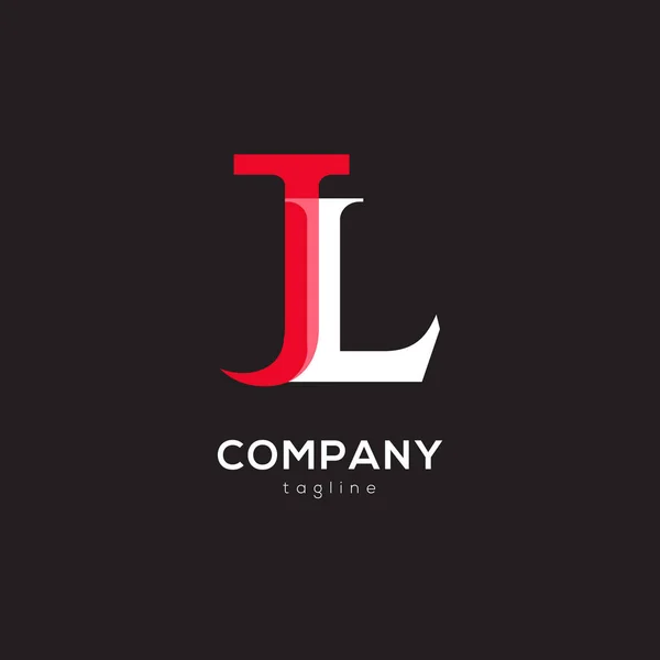 Jl の文字と接続しているロゴ — ストックベクタ