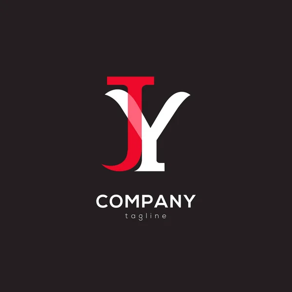 Συνδεδεμένοι λογότυπο με τα γράμματα Jy — Διανυσματικό Αρχείο
