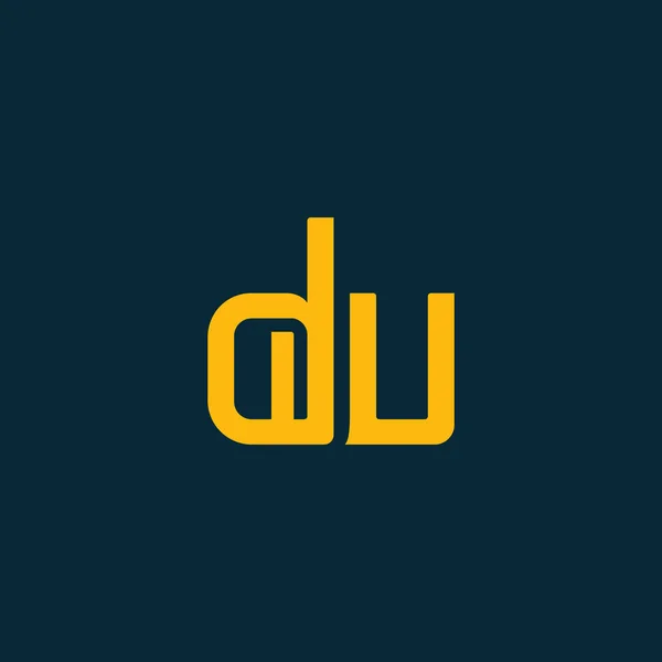 Logotipo conectado con letras DW — Vector de stock