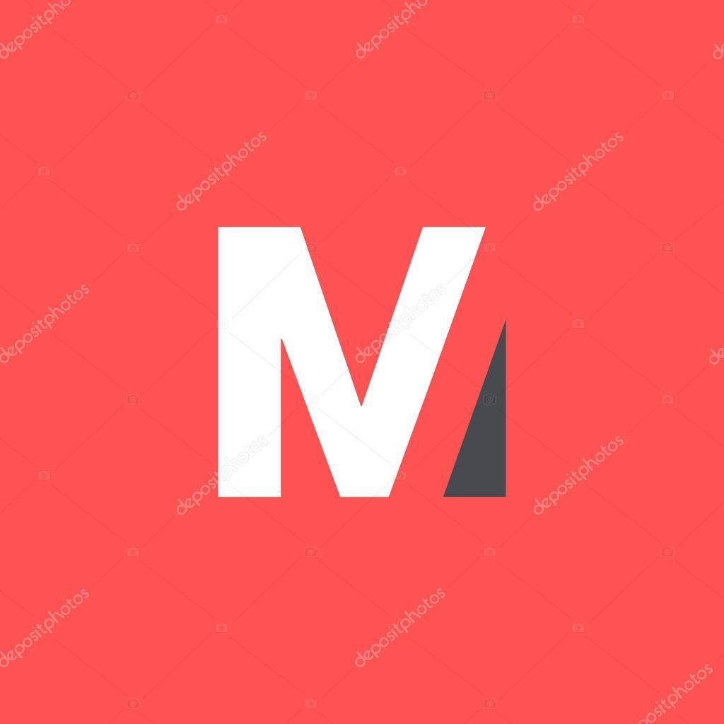 Modern letter logo design template, letter M, vector illustration