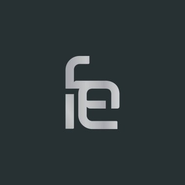 F ve E mektup logo tasarım öğesi