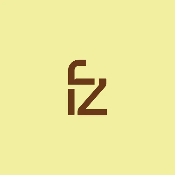 F ve Z harfi logo tasarım öğesi — Stok Vektör