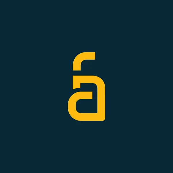 F & A logo design brevpost — Stock vektor