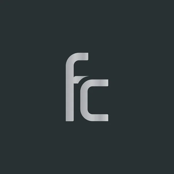 F & C Letter logo design element — Stock Vector