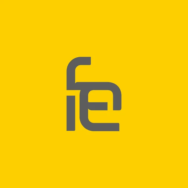 F & E Lettre logo élément de conception — Image vectorielle