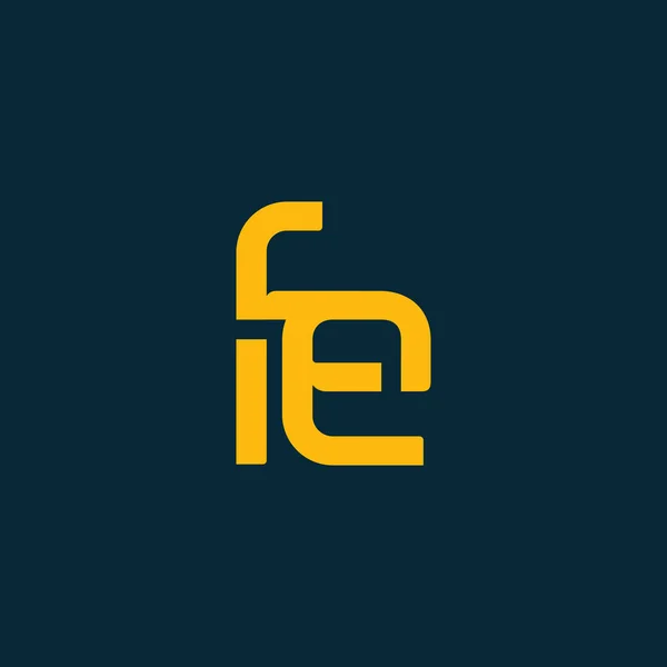 F & E Lettera elemento di design logo — Vettoriale Stock