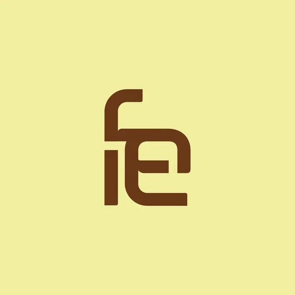 F & e Buchstabe Logo Gestaltungselement — Stockvektor