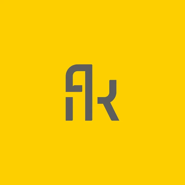 A & k Buchstabe Logo Gestaltungselement — Stockvektor