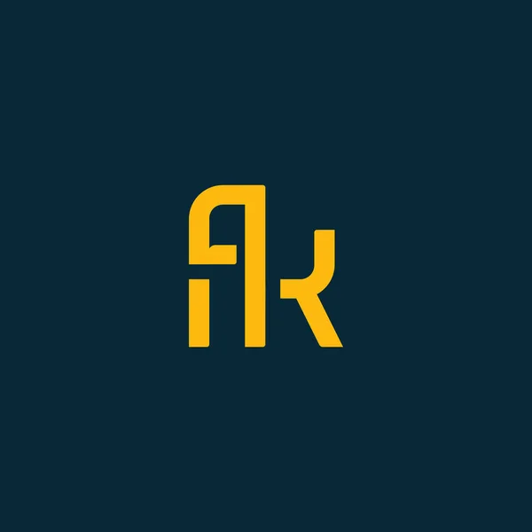 A & K betű logo design elem — Stock Vector