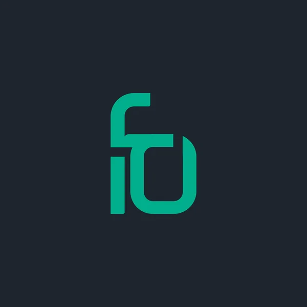 F & O brief logo ontwerpelement — Stockvector