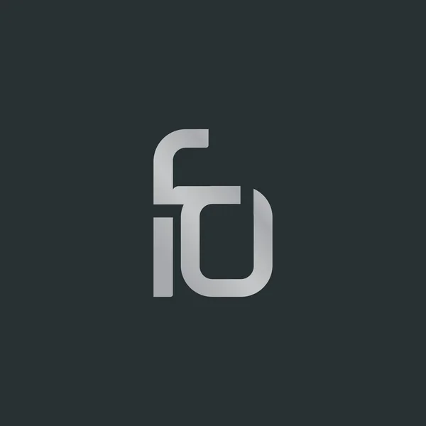 F & O Letra elemento de diseño del logotipo — Vector de stock