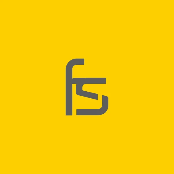 F ・ S 文字ロゴのデザイン要素 — ストックベクタ