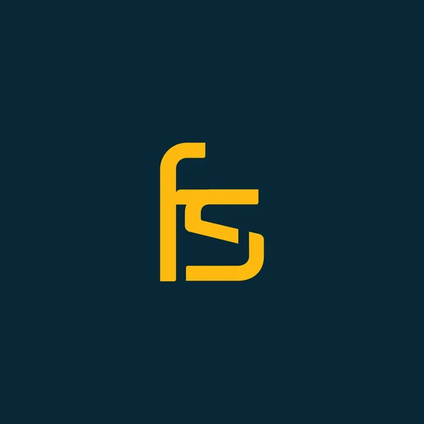 F & S Lettre logo élément de conception — Image vectorielle