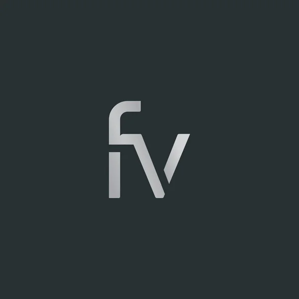 F & V Lettre logo élément de conception — Image vectorielle