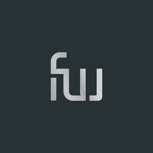 Element projektu logo litery F & W — Wektor stockowy