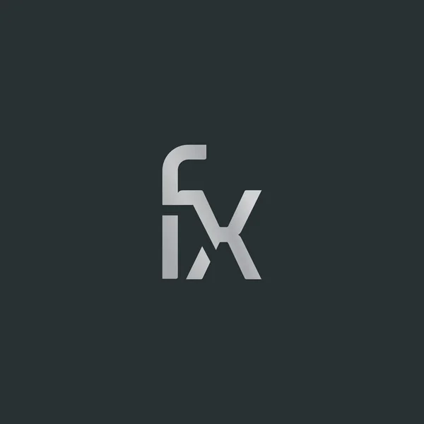 Element projektu logo litery F & X — Wektor stockowy