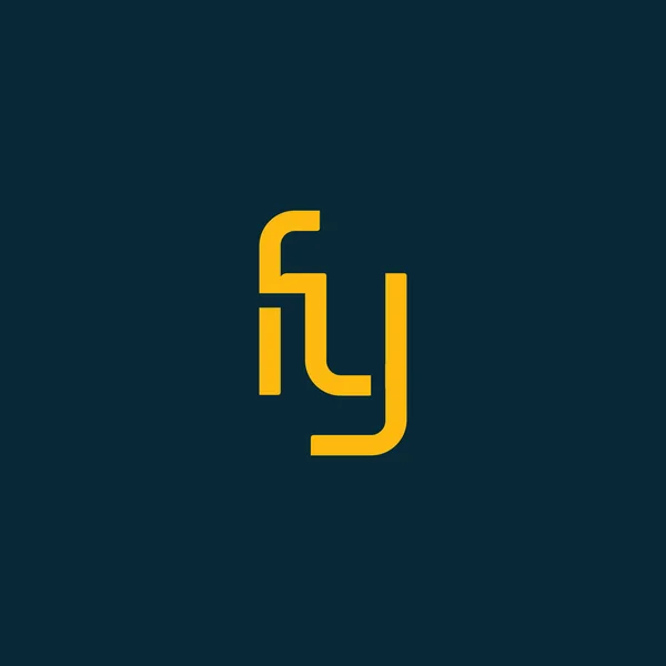 Στοιχείο σχεδιασμού λογότυπο f & γράμμα y — Διανυσματικό Αρχείο