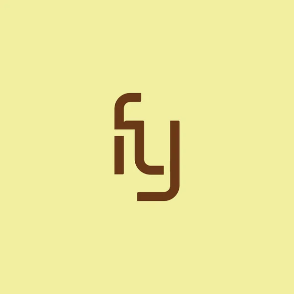 Στοιχείο σχεδιασμού λογότυπο f & γράμμα y — Διανυσματικό Αρχείο
