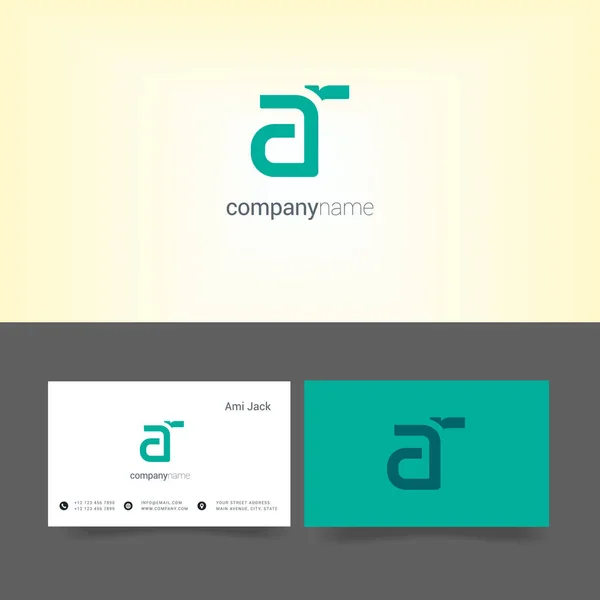 Logo de l'entreprise avec des modèles de carte de visite — Image vectorielle