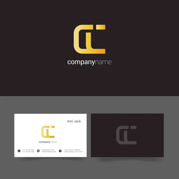 Логотип компании с шаблонами визиток — стоковый вектор