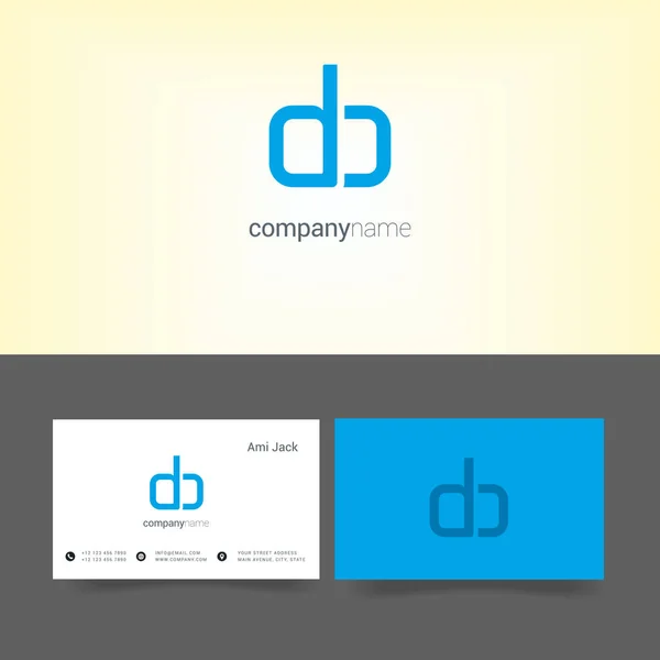 Το λογότυπο της εταιρείας με τα πρότυπα επαγγελματικής κάρτας — Διανυσματικό Αρχείο