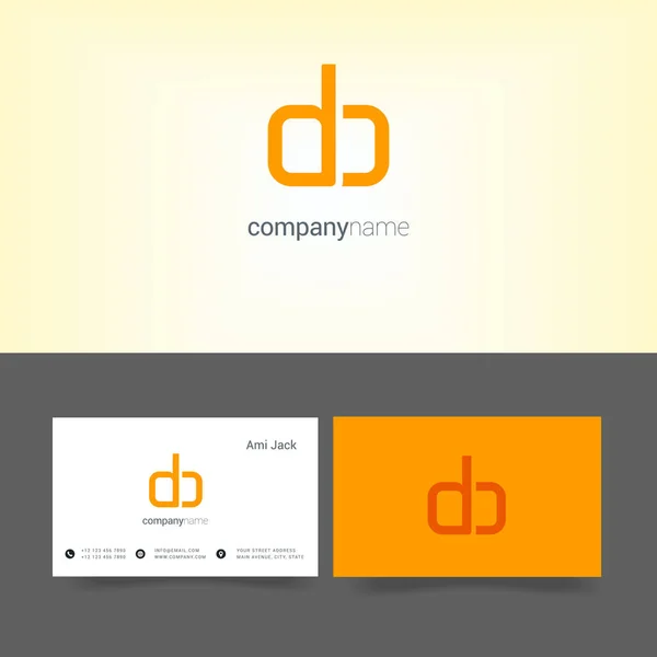 Логотип компании с шаблонами визиток — стоковый вектор