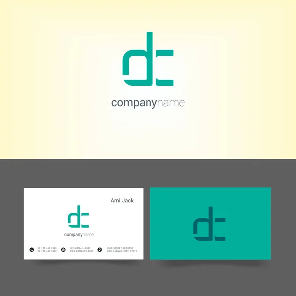 Şirket logosu ile kartvizit şablonları — Stok Vektör