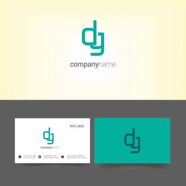 Logo de l'entreprise avec des modèles de carte de visite — Image vectorielle
