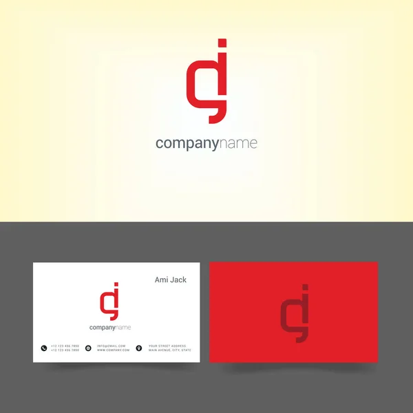 Företagets logotyp med visitkortsmallar — Stock vektor